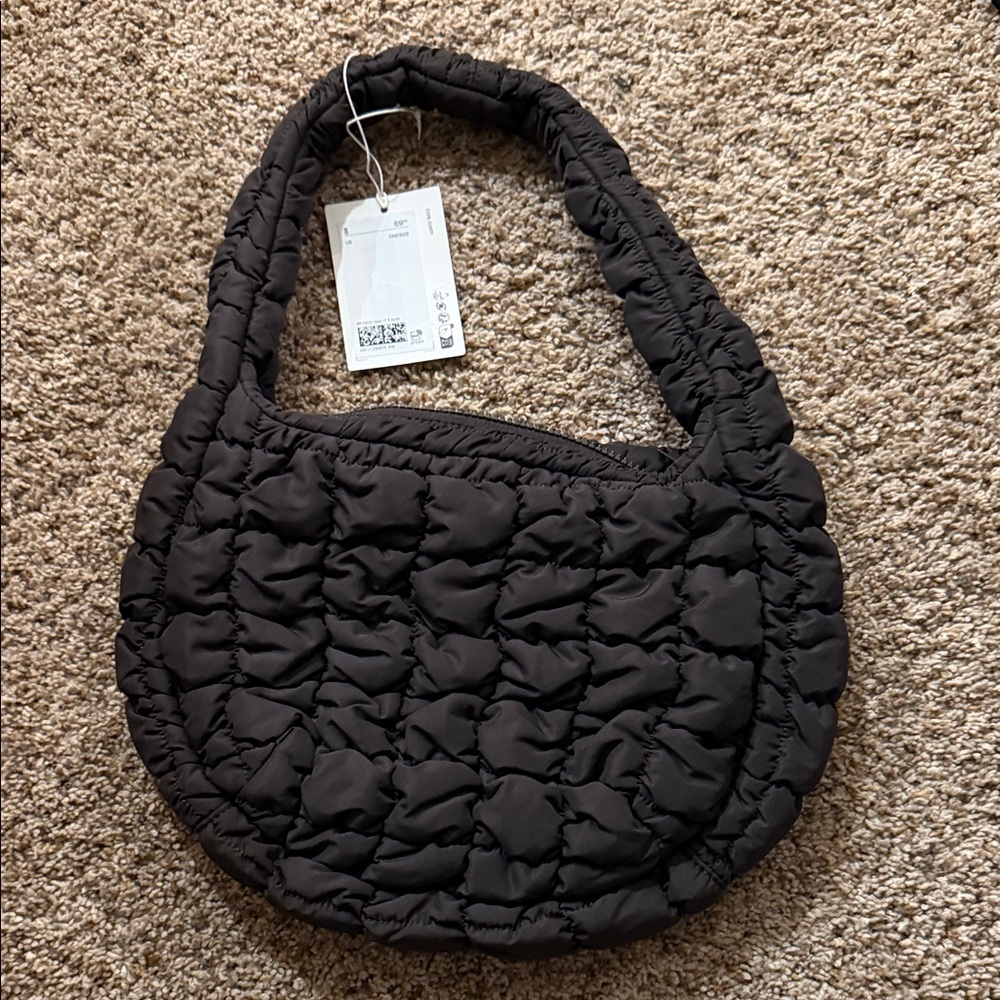 COS Dark Brown Quilted Women's Bag